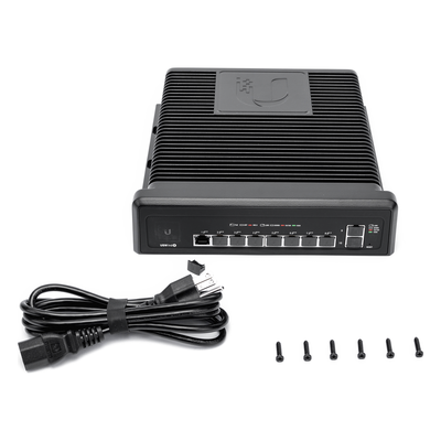 USW-INDUSTRIAL - Switch industrial UniFi PoE de 10 puertos Gigabit (8 x 802.3bt y 2 x Ethernet) para temperaturas extremas