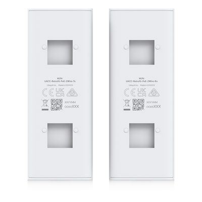 UACC-RETROFIT-POE-2WIRE - Extensor PoE sobre 2 Hilos / Entrada PoE++ 50V / Salida PoE+ 48V / Alcance hasta 400 m (1312 ft) / Interfaz 10/100 Mbps / HomePlug AV