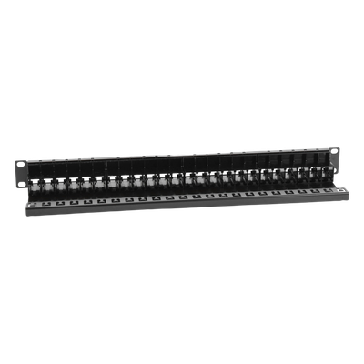 Z6-PNL-24K - Patch Panel UTP de 24 Puertos / Categoría 6 / Plano / 1UR / Precargado con Jacks Z-MAX / Acero 18 Gauge