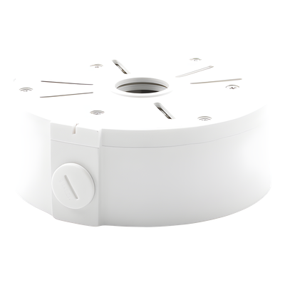 XGA130 - Caja de Conexiones Universal / Interior / Aluminio / Blanco / Bala Domo Turret / 3 y 4 Orificios / Conexión 3/4