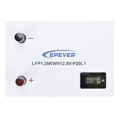 LFP100EP128 - Epever Batería de Litio LiFePO4 12.8Vcc, 100Ah, 1.28KwH, Pantalla LCD para Monitoreo Local