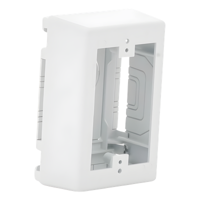 JBX3510WH-A - Caja de Pared Superficial, Uso Universal con Placas de Pared, con Cinta Adhesiva, Color Blanco