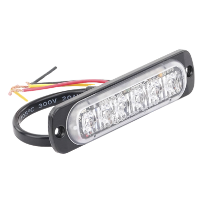 SP6A - Signalpro Luz Auxiliar LED / 6 LED Alta Potencia / Perfil Bajo 9 mm SP6A