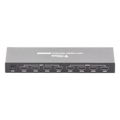 TT414PRO - Switch Matricial HDMI / 4x4 / 4K UHD 4096x2160@60Hz / HDR10 / 18 Gbps / 600 MHz / Audio 7.1 / EDID / Downscaling Automático