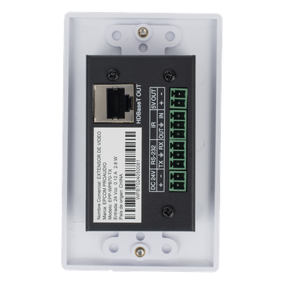 EPP-WPB70 - Epcom Proaudio Extensor HDBaseT de Placa de Pared / 4K2K@60Hz / 40 m (131.2 ft) EPP-WPB70