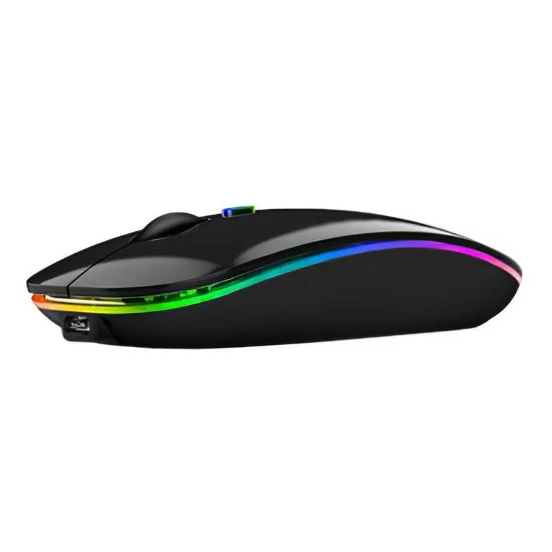 Mouse Nextep Ne-412N Inalambrico Recargable Delgado/Silencioso Rgb 1600Dpi Color Negro FullOffice.com