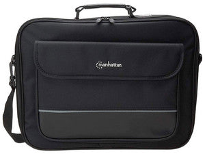 Maletín Manhattan Empire para Laptop de hasta 17", Negro, Acolchado, Organizador, Correa Ajustable, 15x12x3"