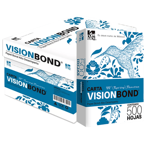 Papel Cortado Vision Carta 75Gr 97% Blancura C/5000 Hojas - Visioncarta FullOffice.com
