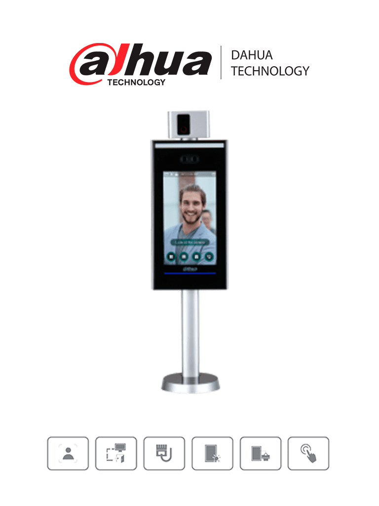 Control de Acceso Facial Dahua DHI-ASI7223X-A-V1-T1/ Pantalla 7"/ 100,000 Usuarios, 100,000 Rostros, 100,000 Tarjetas/ Montaje en Torniquete