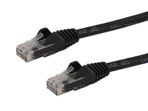 Cable de Red Ethernet UTP Cat6 Gigabit de 3m, Sin Enganches, Color Negro.