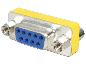 Cambiador de Género Delgado DB9 Serie Hembra a Hembra, 9 Pines, 1 Unidad