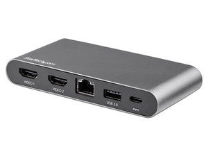 Docking Station StarTech Tipo C con HDMI, RJ45, USB 3.0, 4K, Gigabit Ethernet, 5 Puertos