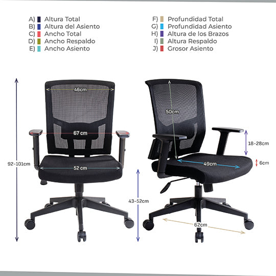 ERGO CASELLI - Silla ejecutiva ERGO mod. Caselli reclin