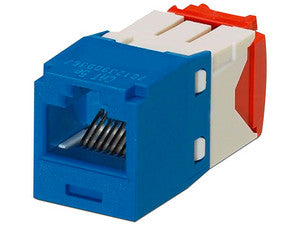 Conector Jack RJ45 Estilo TG Mini-Com Cat5e, 8P8C, Azul, 8 Posiciones 8 Cables