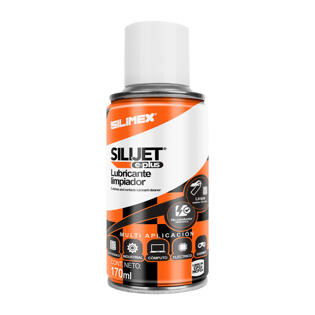 Limpiador y Lubricante Silimex Silijet-Plus para Plásticos, 170ml, Componentes