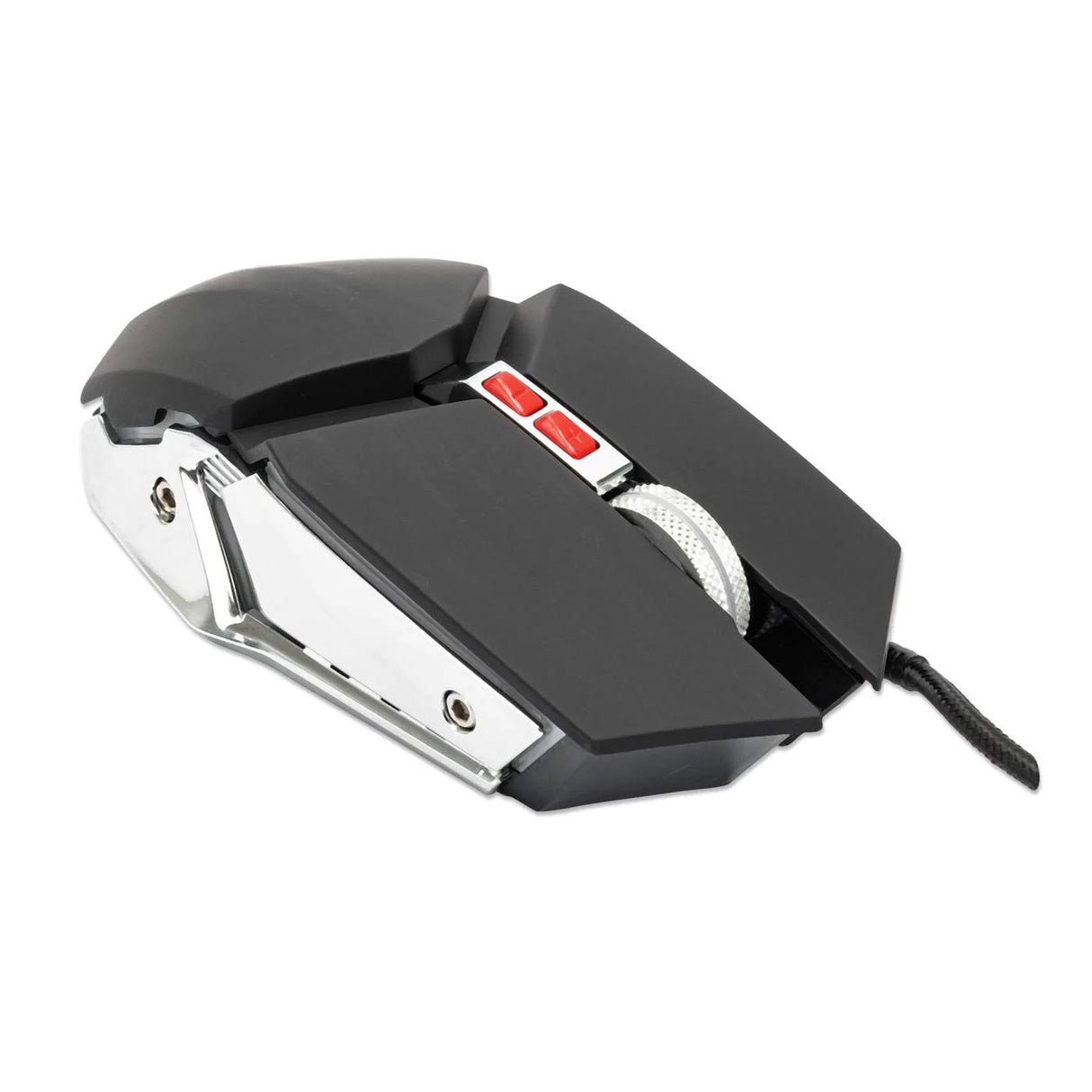 Mouse Optico Gaming - Manhattan 7 Botones, Negro/Plata 3200 Dpi FullOffice.com