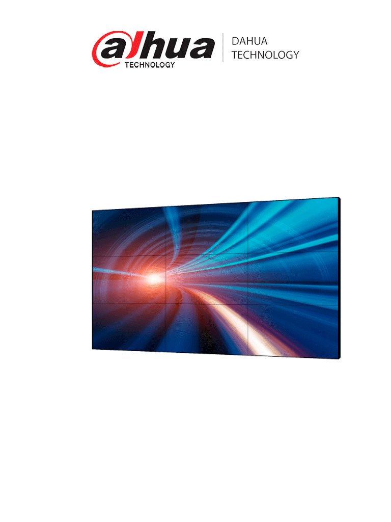Pantalla de Video Wall Dahua FHD 55'' Ultra Delgada 1.74mm/ Panel Antirreflejo/ HDMI DVI VGA BNC USB