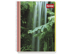 Cuaderno Profesional Scribe Mega Plus de Raya, 100 hojas, Tamaño A4, Espiral Metálico, Papel de 80g