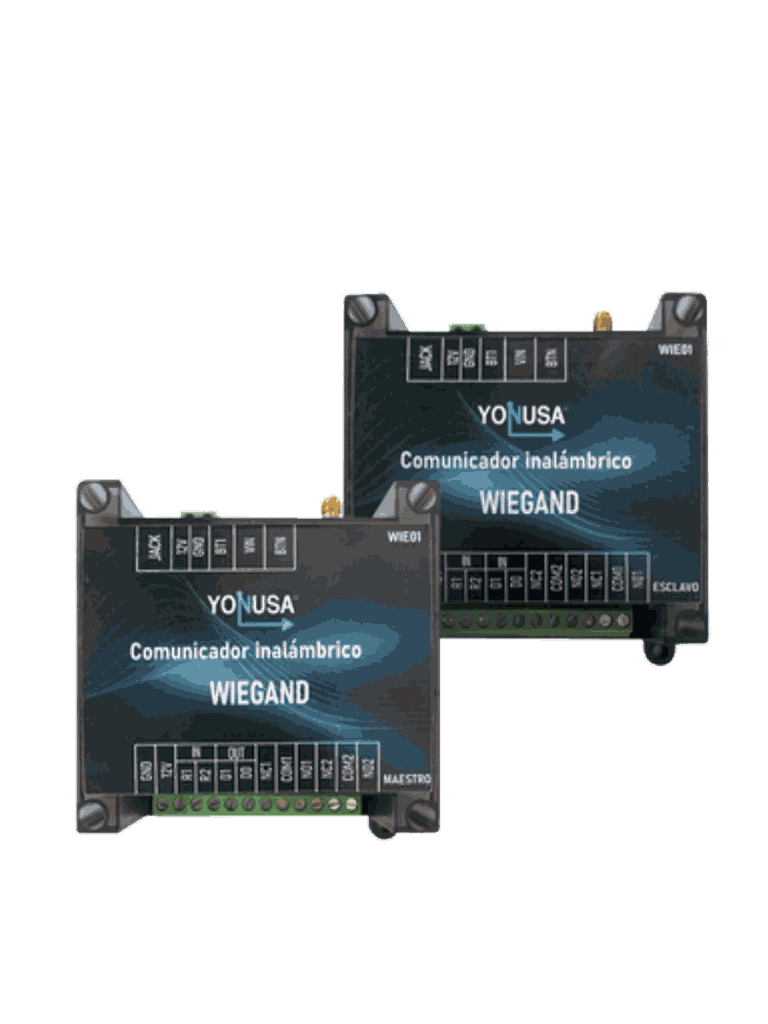 YONUSA WIE01 Convertidor de Lectora a Inalámbrico, 1 Wiegand, 2 Relevadores, 1.6 KM