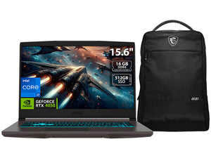 Laptop Gamer MSI Thin 15: Intel Core i7 12650H, 16GB DDR4, SSD 512GB, GeForce RTX 4050, Windows 11 Home, 15.6" LED