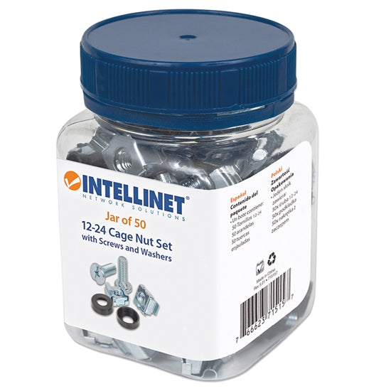 Tornillos Intellinet Tuerca Enjaulada 12-24 Bote C/50 Juegos - 715157