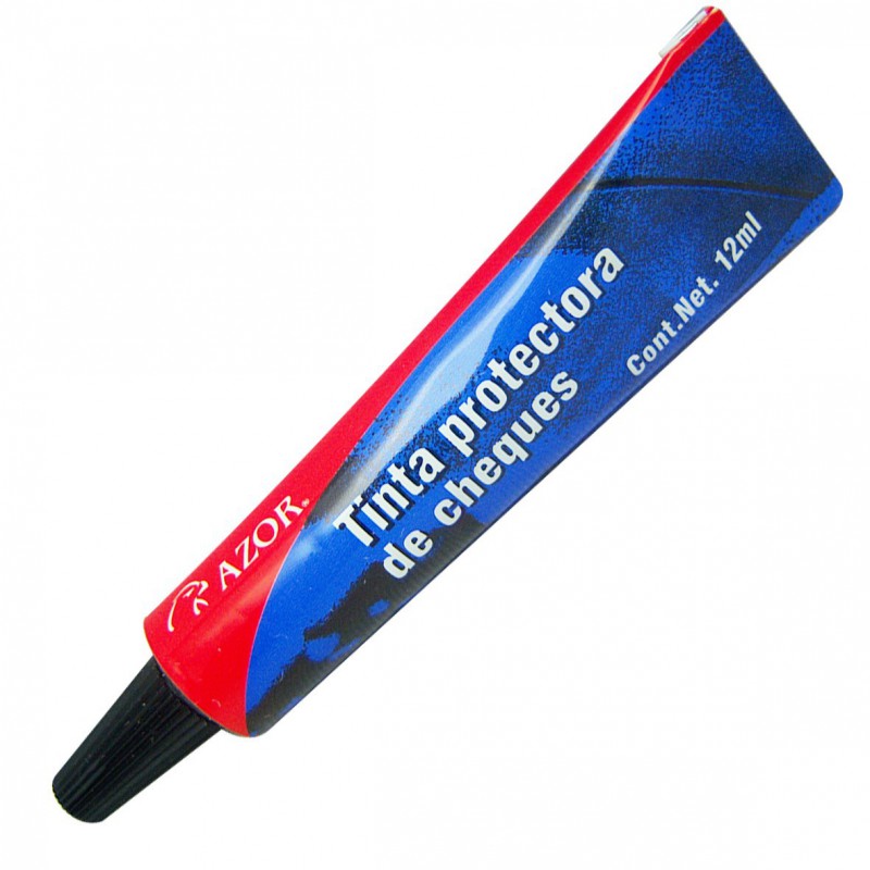 Tinta Protectora Stafford P/Cheques Azul 12Ml - Cog7000