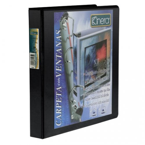 Carpeta Kinera Vinil Aro "O" 1" Negro C/24 - 9101Ne