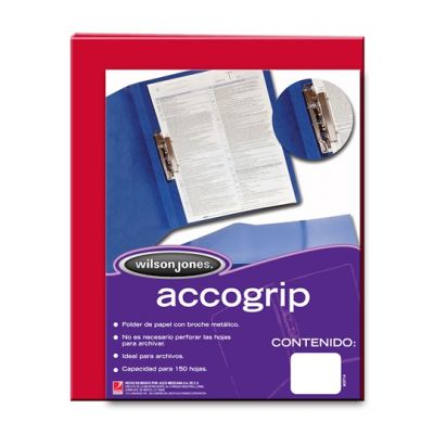 Carpeta Acco Wilson Jones Grip T3 Sh-961 Carta Rojo C/4 - P0961 FullOffice.com
