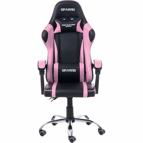 Silla Gamer Ergonómica Dragón Xt Modelo Falkor Color Rosa-Negro - Ne-462Rs FullOffice.com