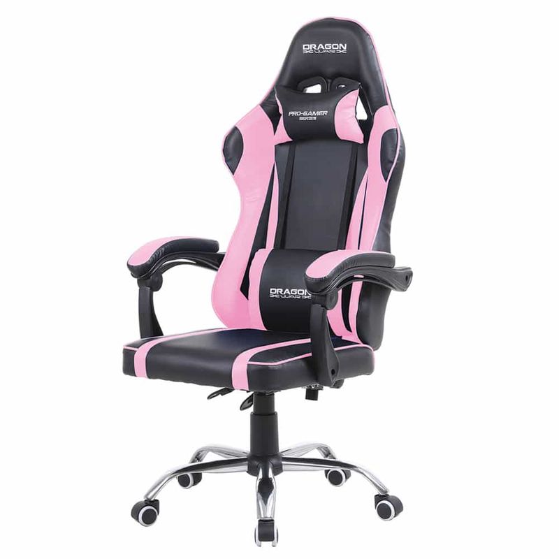 Silla Gamer Ergonómica Dragón Xt Modelo Falkor Color Rosa-Negro - Ne-462Rs FullOffice.com