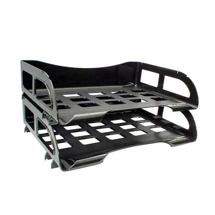 Charola Sablon 2825Ne Oficio Negra Entrada Lateral C/2 - 2825Ne FullOffice.com