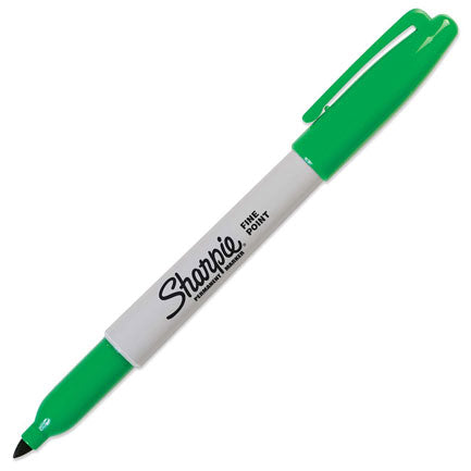 Marcador Sanford 30004 Sharpie Fino Verde Permanente C/12 - 30004 Sanford FullOffice.com