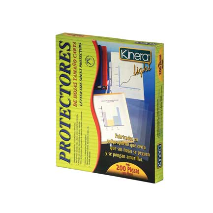 Mica Kinera Ligth 370 Protector Hojas C/200 - 370 Mica Kinera FullOffice.com