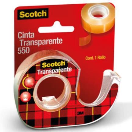 Cinta Scotch 3M 550 0.19X30M Con Despachador - 5501833D FullOffice.com