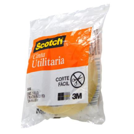 Cinta 3M Scotch 508 En Bolsa 0.024X66M Paquete C/8 - 5082466 FullOffice.com