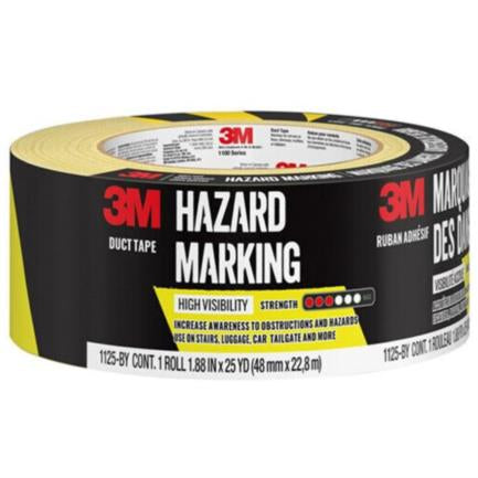 Cinta Adhesiva Delimitadora 3M Amarilla/Negro 48Mmx22.8M Para Señalización De Peligros Y/O Delimitar Áreas - 1125-By FullOffice.com