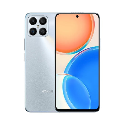 Smartphone Honor X8 6.7" 126Gb/6Gb Cámara 64Mp+5Mp+2Mp+2Mp/16Mp Snapdragon Android 11 Color Plata