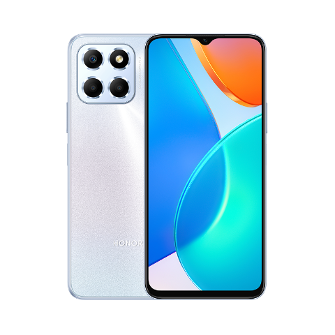 Smartphone Honor X6 6.5" 64Gb/4Gb Cámara 50Mp+2Mp+2Mp/5Mp Mediatek Android 12 Color Plata