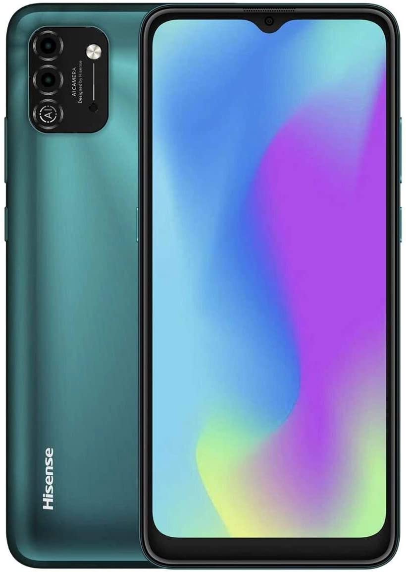 Smartphone Hisense E50 4G Lte 6.55" Hd Face Id 128Gb/4Gb Cámara 13Mp+5Mp+2Mp/8Mp Octacore Android 11 Color Verde - Hisensee50-V