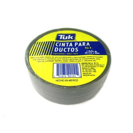 Cinta Tuk Adhesiva 93T 48X50 Ductos Color Gris Plata Pza - 659317 FullOffice.com