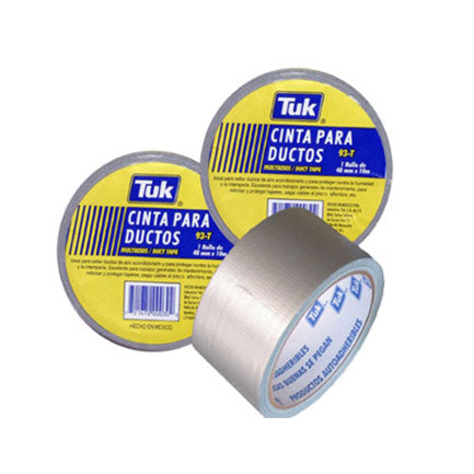 Cinta Tuk Adhesiva 93T 48X10 Ductos Color Gris Plata Pza - 659318 FullOffice.com