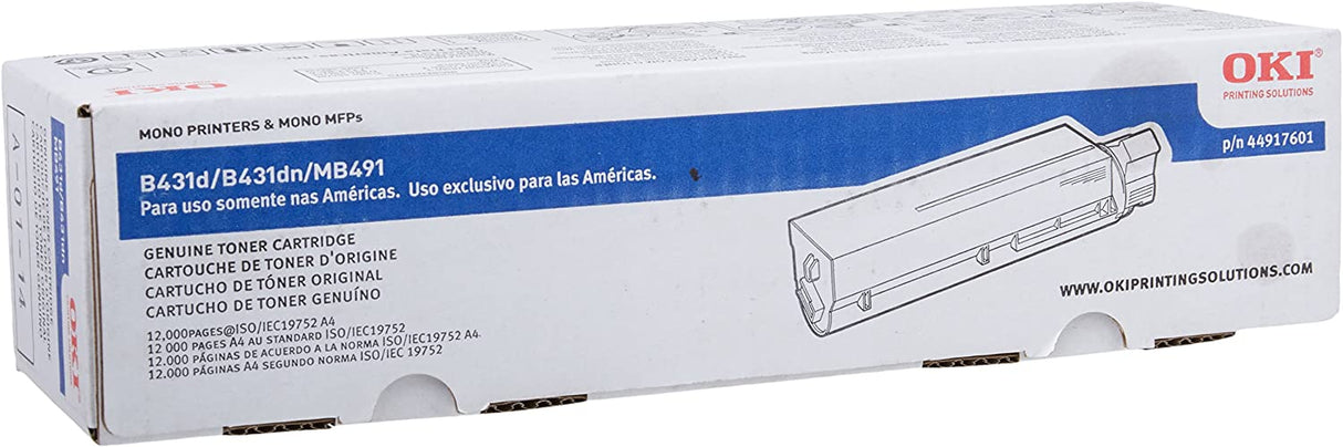 Toner Okidata B431/Mb491 12K Pag - 44917601