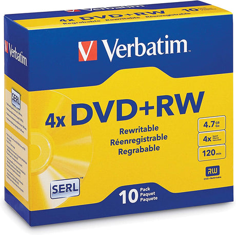 Dvd+Rw Verbatim 4X 4.7 Gb 10Pk Slim Case - 94839 FullOffice.com