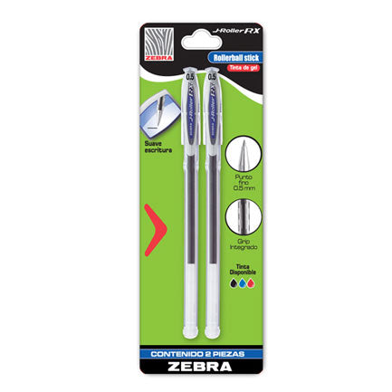 Boligrafo Zebra Gel J-Roller Rx Fino .5Mm Azul C/12 - 8601 FullOffice.com
