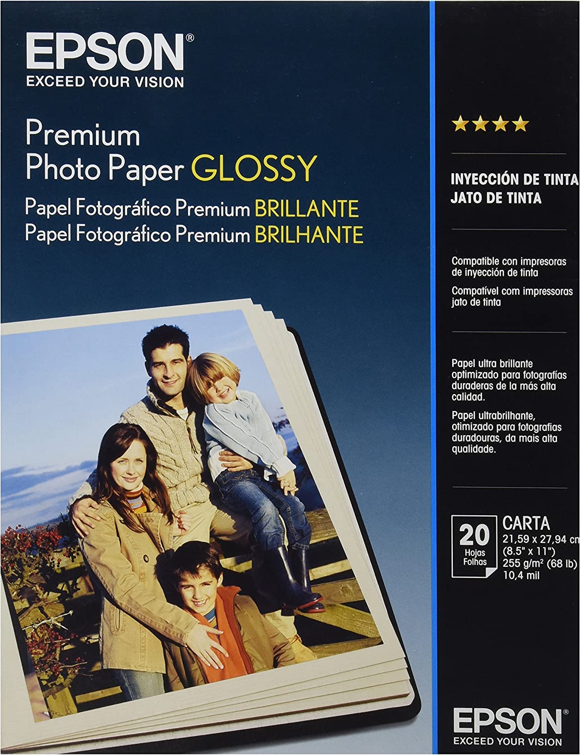 Papel Epson 8.5"X11" Fotografico Premium Satinado C/20 - S041286-Ml