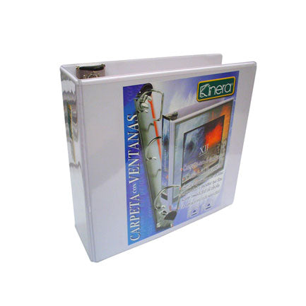 Carpeta Kinera Vinil Aro "D" 4" Blanca C/8 - 9411Bl