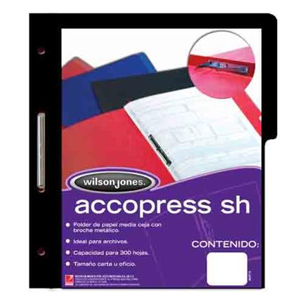 Carpeta Acco Press T3 Sh-943 Carta Negro C/10 - P0943 FullOffice.com