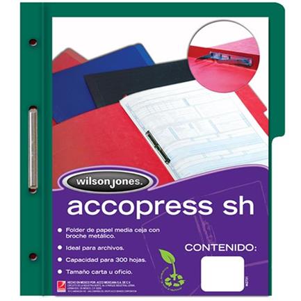 Carpeta Acco Press Sh M/C Carta Verde Obscuro Np C/10 - P4778 FullOffice.com