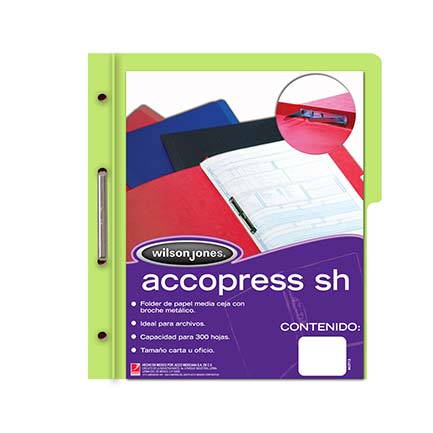 Carpeta Acco Press P4569 Mc Oficio Verde Claro C/10 - P4569 FullOffice.com