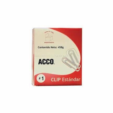 Clip Acco Estandar No.1 Inoxidable 10 Pqtes C/100 Clips - P1650 FullOffice.com
